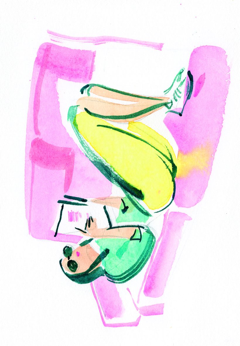 Jelly Bean, a watercolour illustration by Lihuà.