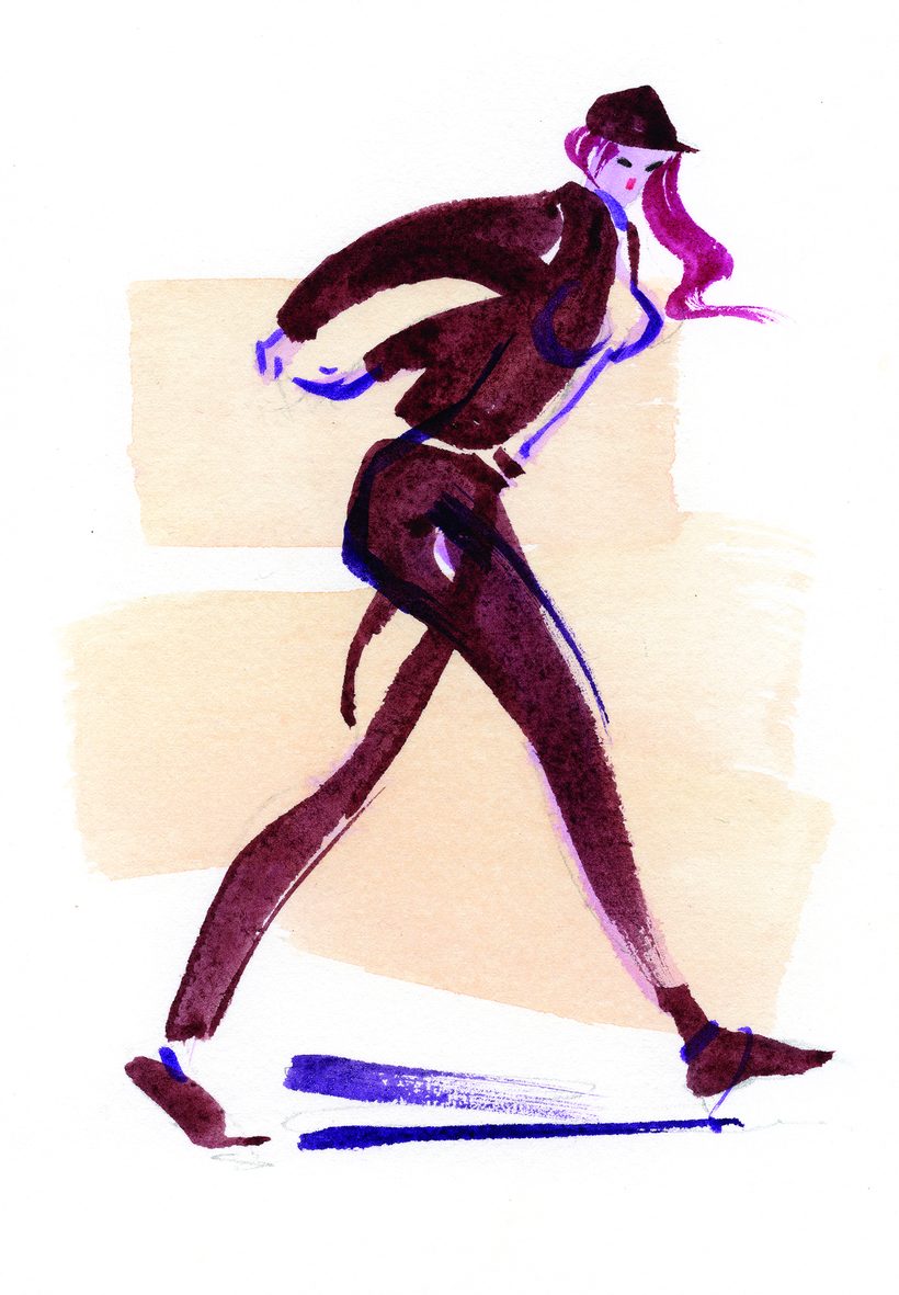 Mama long legs, a watercolour illustration by Lihuà from the Daydreams collection.