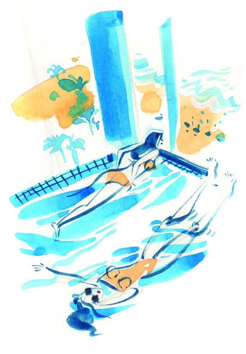 Sneak Away, a watercolour illustration by Lihuà from the Daydreams collection.