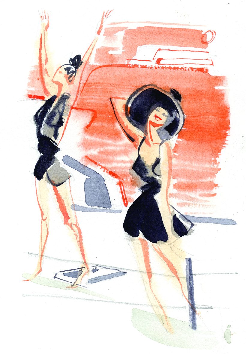 Hotties Yotties, a watercolour illustration by Lihuà from the Daydreams collection.