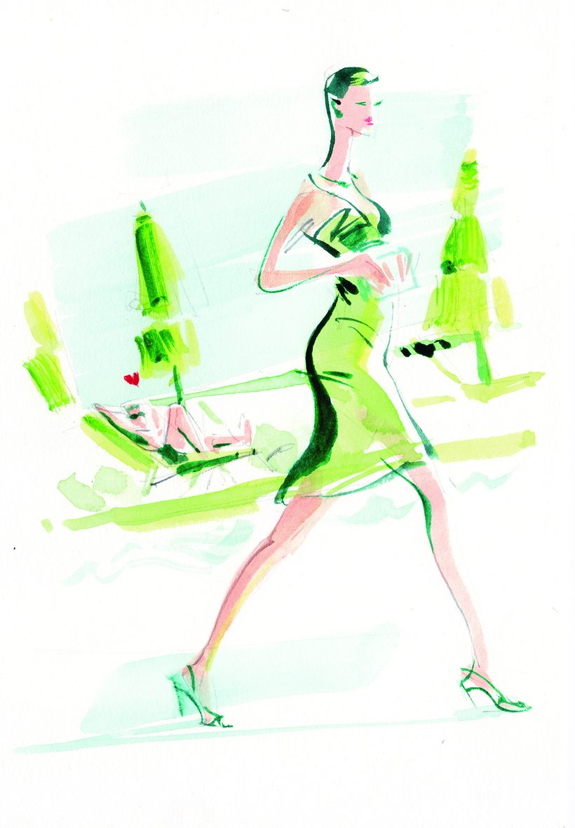 Summer Breezin, a watercolour illustration by Lihuà from the Daydreams collection.