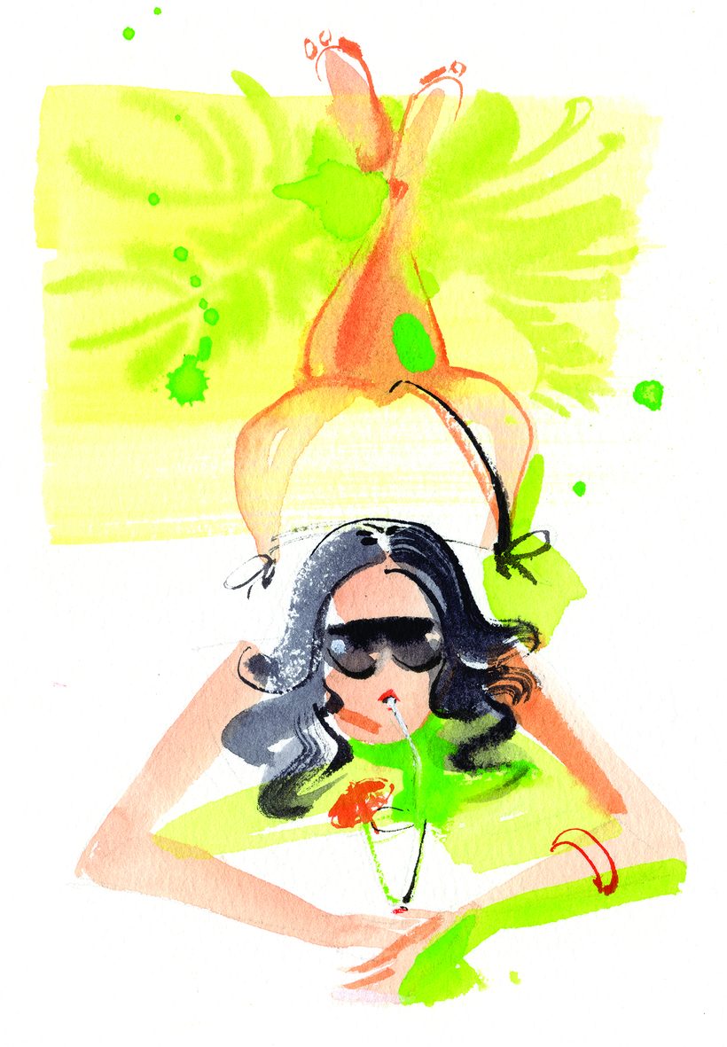 La Vie En Rose, a watercolour illustration by Lihuà from the Daydreams collection.