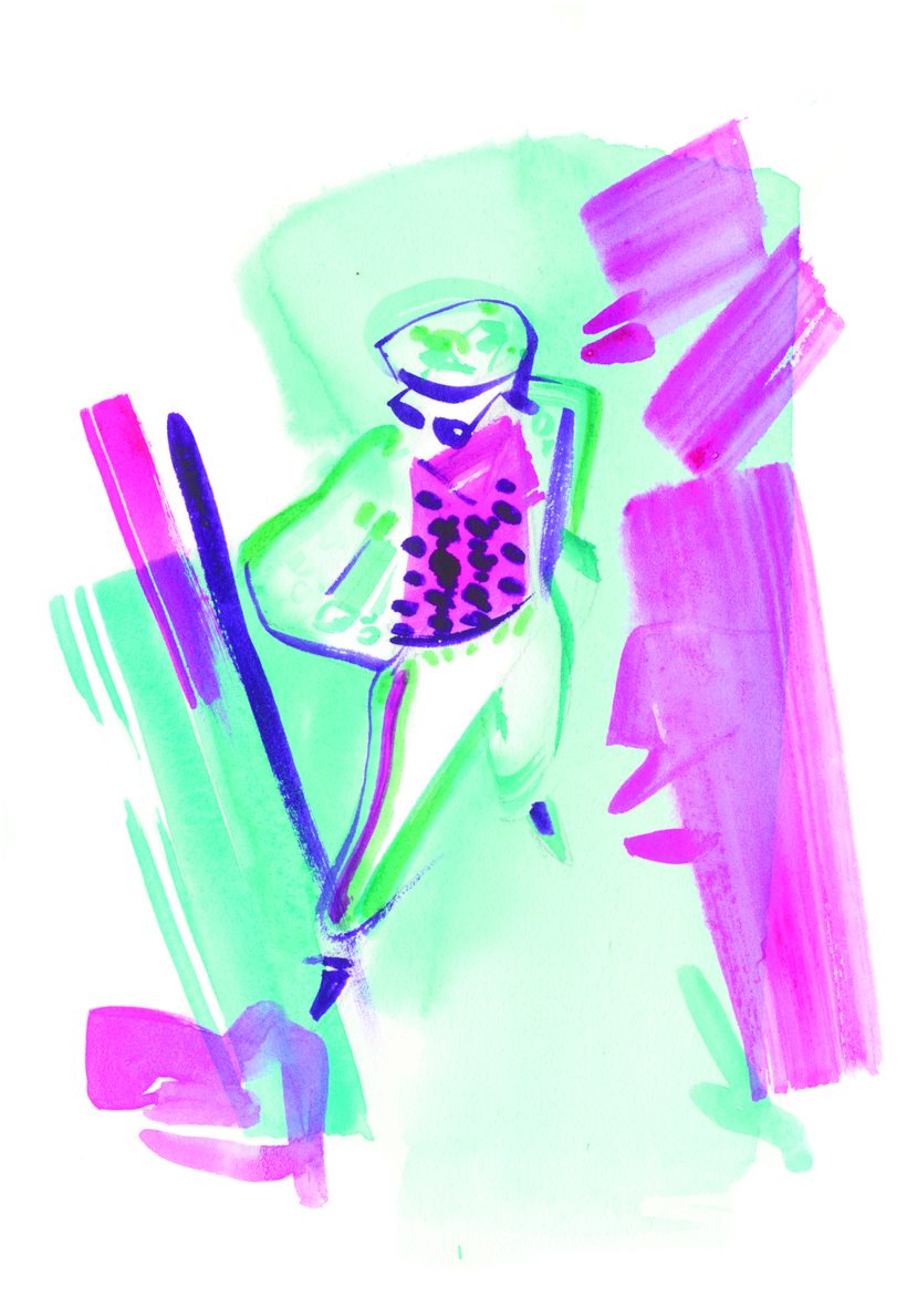 Dress up, a watercolour illustration by Lihuà from the Daydreams collection.