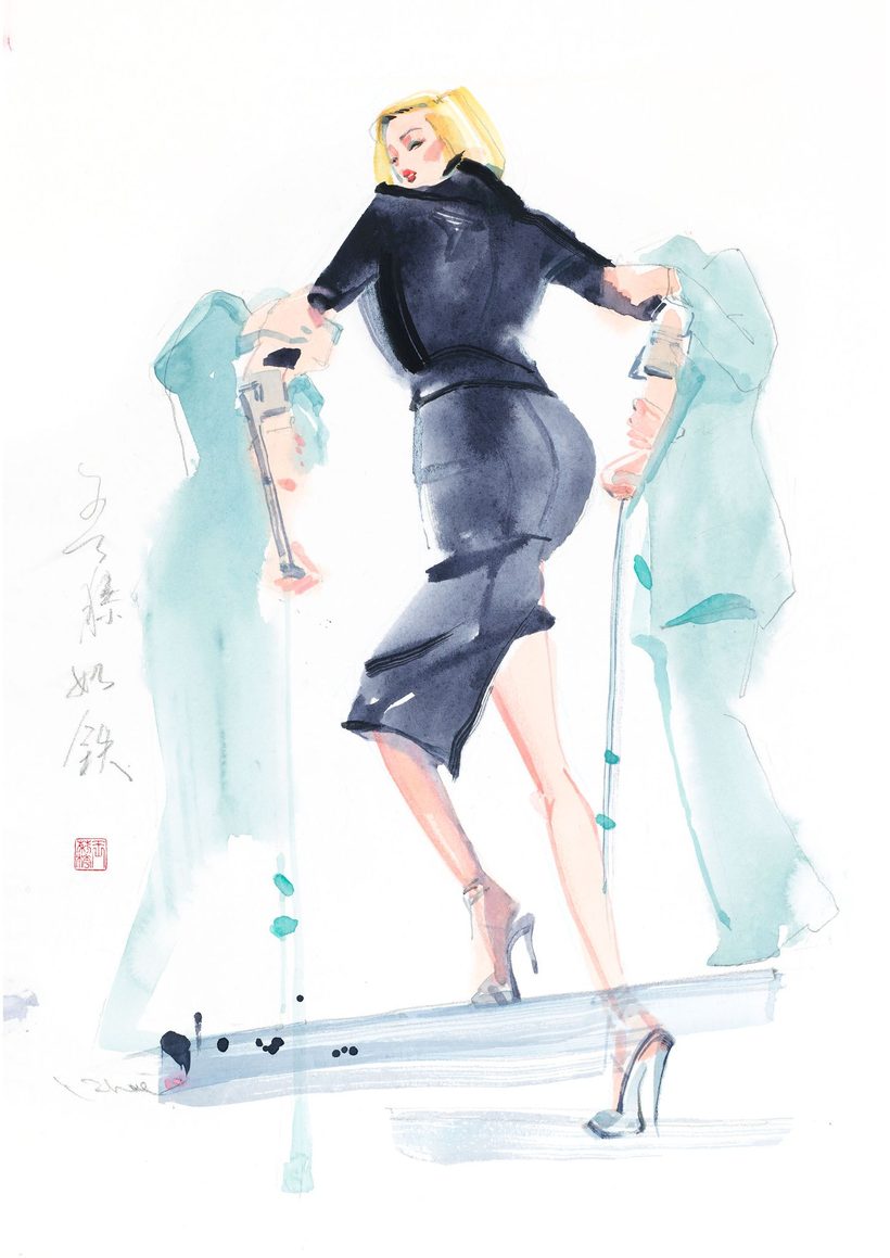 Legendary 2, a watercolour fashion illustration by Lihuà from the Strokes of Fashion series.