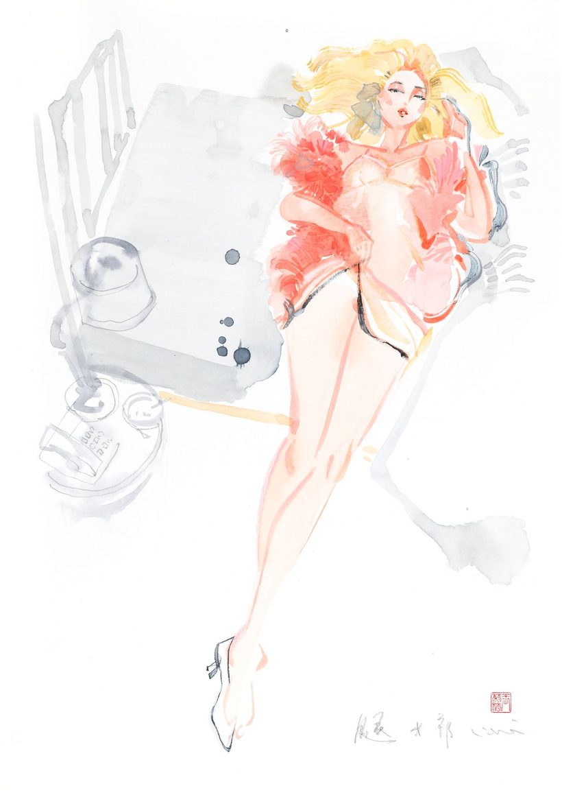 Legendary, a watercolour fashion illustration from Lihuà's Strokes of Fashion series.